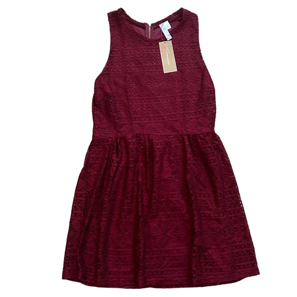 Francesca’s Collection Leigh Red Lined Dress Size Large New With Tags